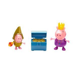 Набір фігурок Peppa Pig Принцеса Пеппа і Сер Джордж Голд зі скринею скарбів 05866-4 фото