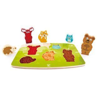 Тактильный сортер Hape Лесные зверята E1621 фото