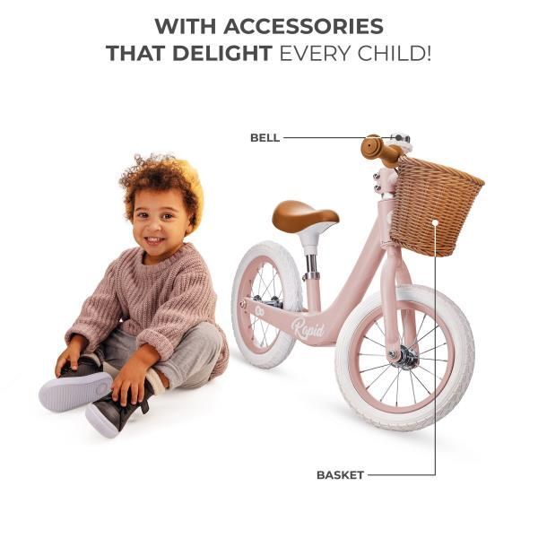 Біговел Kinderkraft Rapid 2 12" рожевий KRRAPI02PNK0000 фото