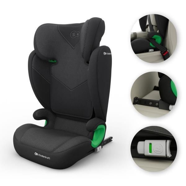 Автокресло Kinderkraft Junior Fix 2 Plus i-Size Isofix KCJUFI20BLKPL0N фото