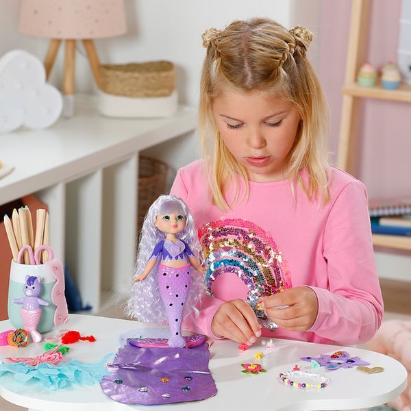 Кукла-пупс BABY born Glam Up Русалочка Аура с аксессуарами, 28 см 871799 фото