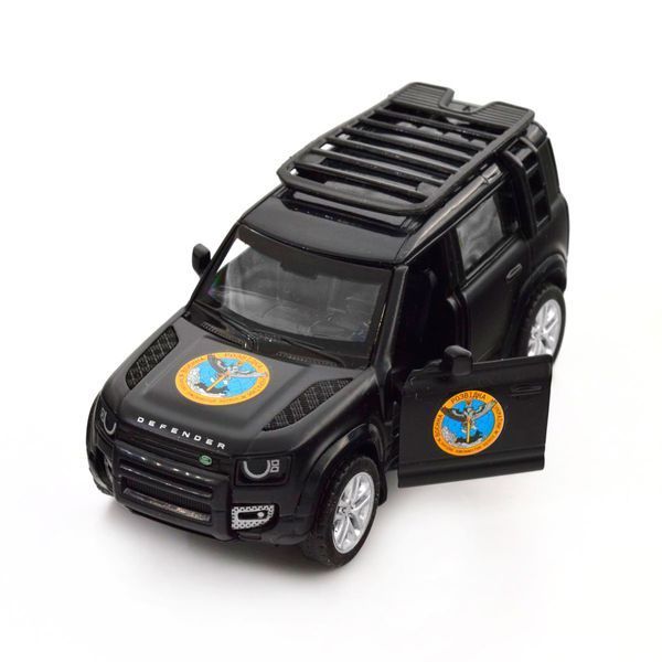 Автомодель TechnoDrive Шеврони Героїв Land Rover Defender 110 ГУР МО 1:43 250364M фото
