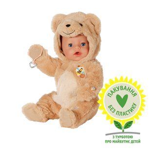 Кукла-пупс BABY born Эмма в костюме мишки, 43 см 837115 фото