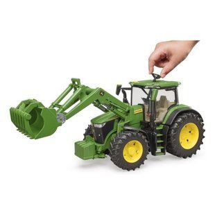 Игрушечный трактор Bruder John Deere 7R 350 с погрузчиком, 1:16 03151 фото