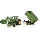 Іграшковий трактор Bruder John Deere 7R 350 з причепом, 1:16 03155 фото 3