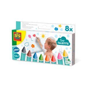 Набір для малювання SES Creative Tiny Talents Веселе купання, 8 воскових олівців 13050S фото