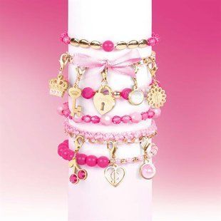 Набір для створення шарм-браслетів Make it Real Juicy Couture рожевий, 185 елем. MR4413 фото