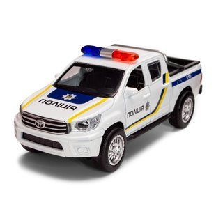 Колекційна модель Toyota Hilux Поліція TechnoDrive біла KM250426 фото