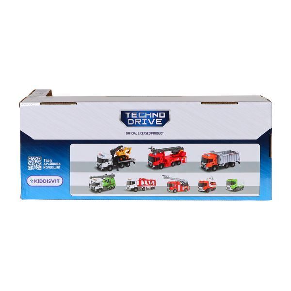 Игрушечный набор спецтехники TechnoDrive 2 in 1 Truck самосвал Scania и экскаватор 8001KS фото
