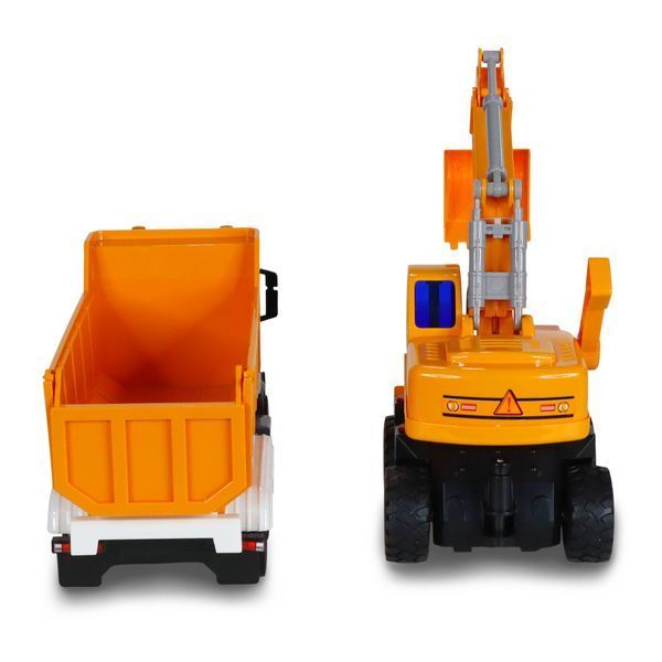 Игрушечный набор спецтехники TechnoDrive 2 in 1 Truck самосвал Scania и экскаватор 8001KS фото