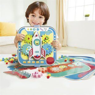 Игровой набор Hape Захватывающие шестерёнки, 115 деталей E1065 фото