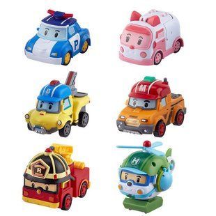 Набір машинок-трансформерів Robocar POLI GoGo Мінірятівники делюкс, 6 в 1 ZR-915 фото