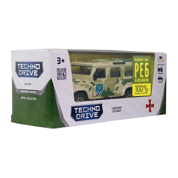 Автомодель Land Rover Defender TechnoDrive Шевроны Героев ОК Восток 1:32 250396UM фото