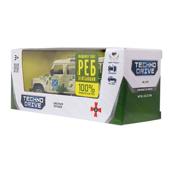 Автомодель Land Rover Defender TechnoDrive Шевроны Героев ОК Восток 1:32 250396UM фото