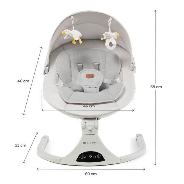 Кресло-качалка Kinderkraft Tulsy электронное бежевое KBTULS00BEG0000 фото