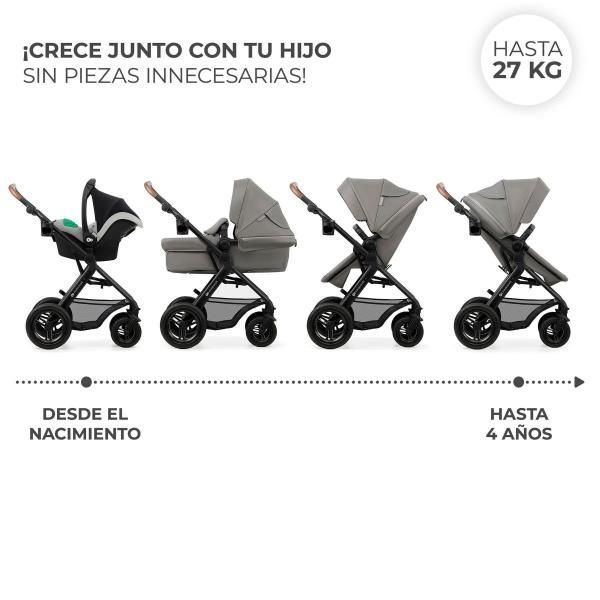 Коляска 3 в 1 Kinderkraft Moov 2 Air світло-сіра KSMOOV02LGR3000 фото
