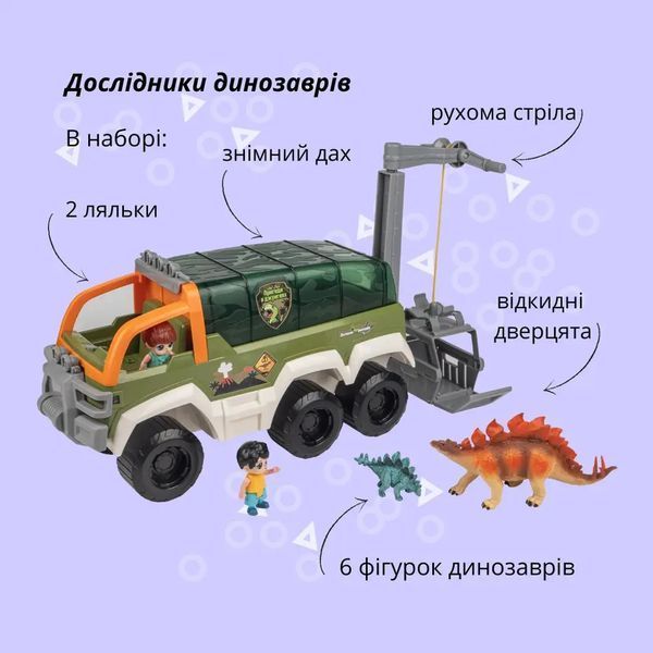 Игровой набор OTAMANKO Исследователи динозавров со звуком и светом зелёный 532.02.09 фото