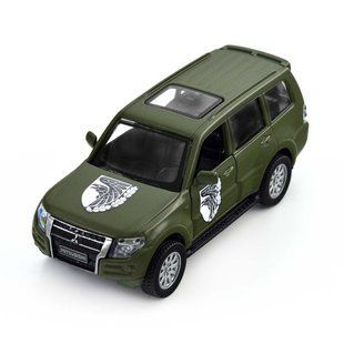Автомодель Mitsubishi Pajero 4WD Turbo TechnoDrive Шевроны Героев 93 ОМБр 1:42 250283M фото