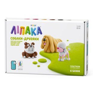 Самозастигаючий пластилін Lipaka Собаки-друзяки, 6 баночок 60057-UA01 фото