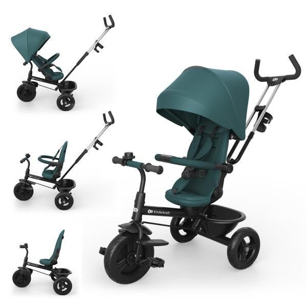Триколісний велосипед Kinderkraft Aston 2 Plus 6 в 1 KRASTO02GREPL00 фото