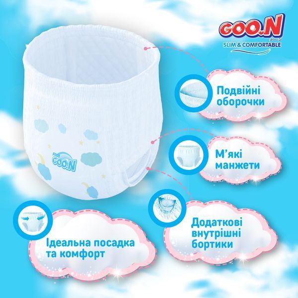 Трусики-подгузники Goo.N Slim & Comfortable 3 (M), 7&ndash;12 кг, 56 шт. 21001091 фото