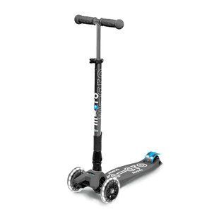 Самокат детский Micro Maxi Deluxe LED трехколесный серый MMD094 фото