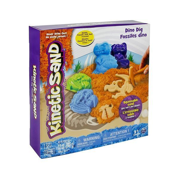 Кінетичний пісок Kinetic Sand DINO для розкопок, блакитний, коричневий 71415Dn фото
