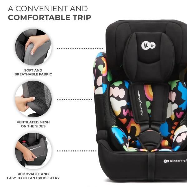 Автокресло Kinderkraft Comfort Up i-Size черное с рисунком KCCOUP02HAP0000 фото