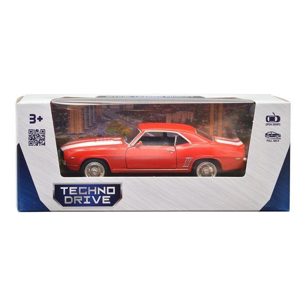 Автомодель Chevrolet Camaro 1969 TechnoDrive 1:32 красная 250336U фото