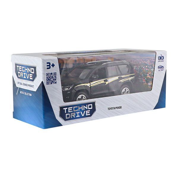 Автомодель Toyota Prado TechnoDrive 1:40 черная KM6189D фото