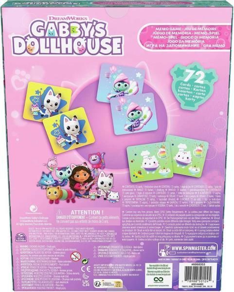 Настольная игра мемори Spin Master &laquo;Кукольный домик Габби&raquo;, 72 карты SM38465-6068353 фото
