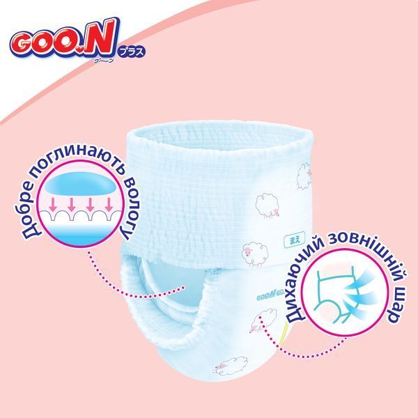 Трусики-подгузники Goo.N Plus 3 (M), 6&ndash;12 кг, 52 шт. 21001510 фото