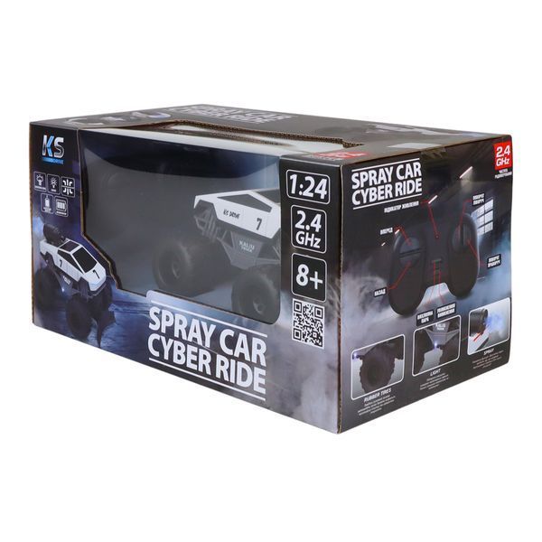 Радіокерована машинка KS Drive Spray Car Cyber Ride з вихлопною парою біла SL-6076RH фото
