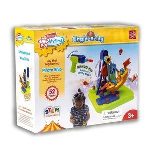 Конструктор с шуруповертом Edu-Toys Пиратский корабль, 52 детали JS026 фото