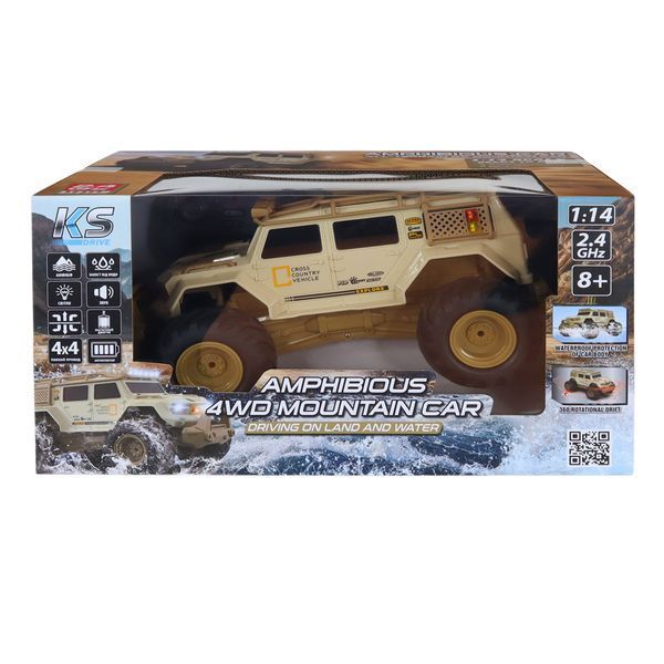 Машинка амфибия на радиоуправлении KS Drive Amphibious 4WD, 1:14 SL-8018ARH фото