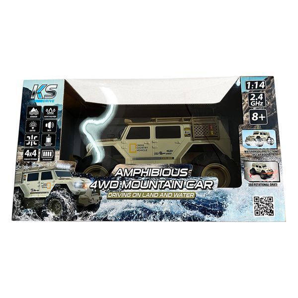 Машинка амфибия на радиоуправлении KS Drive Amphibious 4WD, 1:14 SL-8018ARH фото