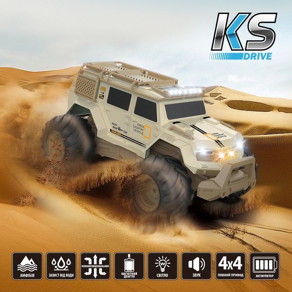 Машинка амфибия на радиоуправлении KS Drive Amphibious 4WD, 1:14 SL-8018ARH фото
