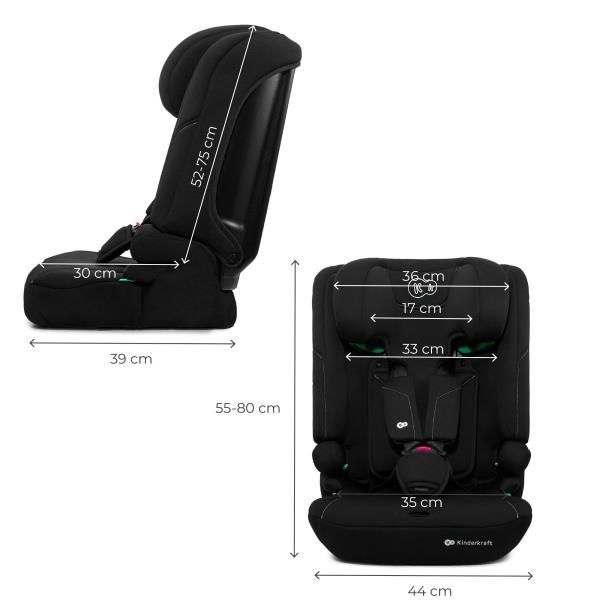 Автокресло Kinderkraft i-Comfy i-Size чёрное KCICOM00BLK0000 фото